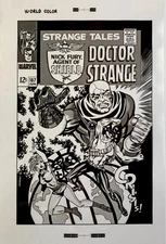 Production Art STRANGE TALES #157 cover, JIM STERANKO art, 11x17