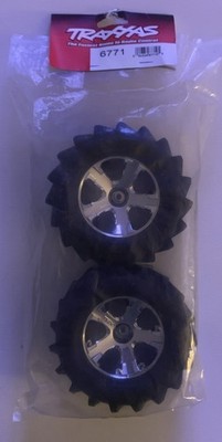 Traxxas All Star Chrome 2.8  Wheels W/Maxx Tires 6771 NEW