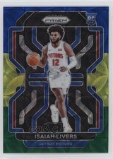 2021-22 Panini Prizm Choice Blue Yellow & Green Prizm Isaiah Livers #296 1o2
