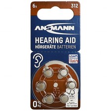 Ansmann A312-BP6(A) 5013233 hearing aid batte...