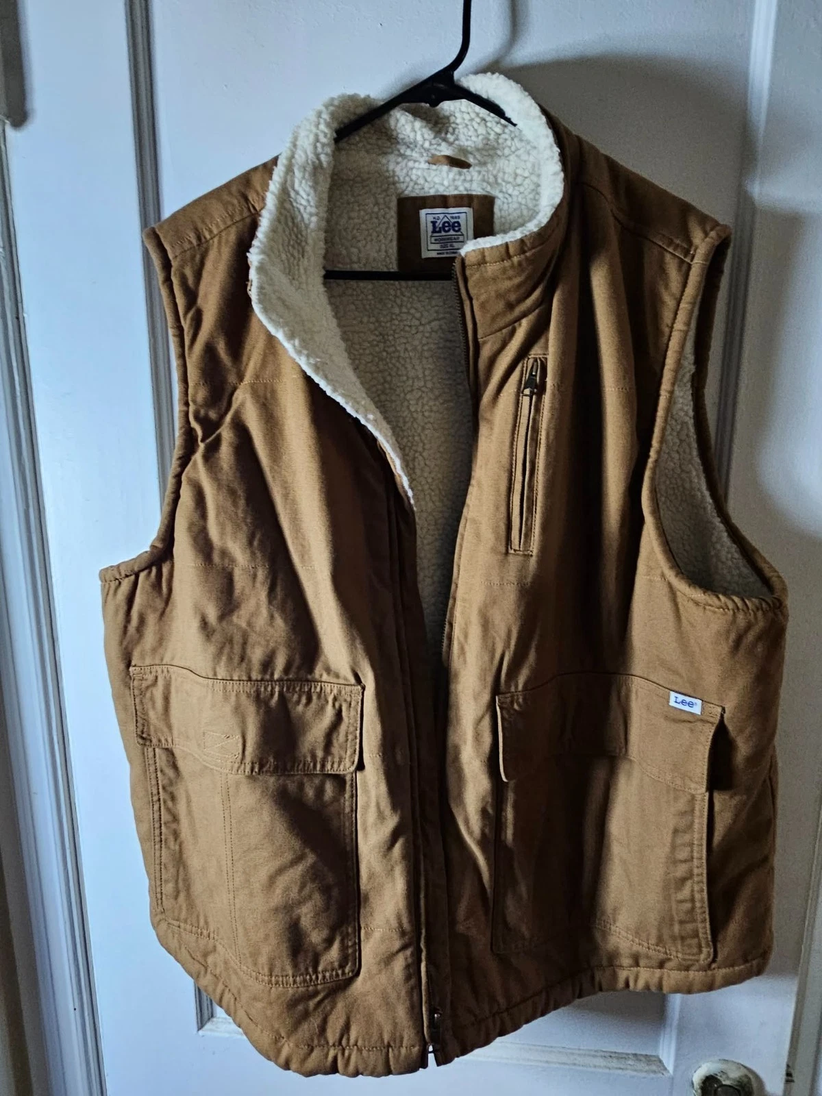 LEE Workwear Men's XL Vest With Sherpa Lining Full Zip