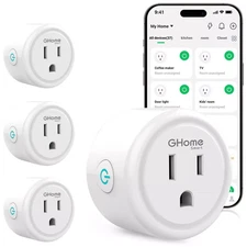 Ghome Smart Voice Control Smart Plug WP3 White 4Pack New, Alexa and Google Home