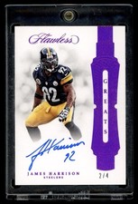 2018-19 Panini Flawless Greats James Harrison On Card Autograph Auto Pink SSP /4