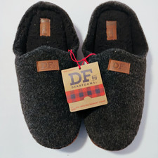 Dearfoams Wool Blend Men s Slippers Memory Foam Slip-on Size: USA 9/10-UK 8/9