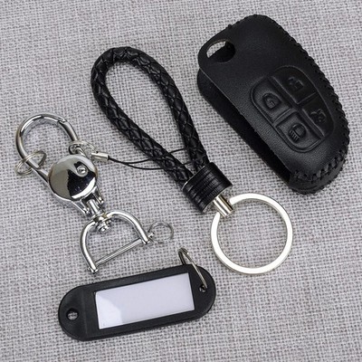 Leather Remote Key Cover Case Fob Holder fit for Jaguar X-Type S-Type 02-08 Qn