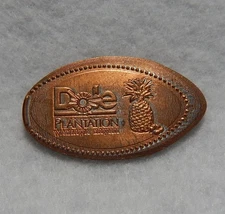 Fresh Pineapple ~ Dole Plantation Logo ~ Wahiawa, HI ~ Souvenir elongated penny