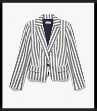 NWT LOFT Collection Pinstripe Blazer XS Single Button Closure MSRP 160