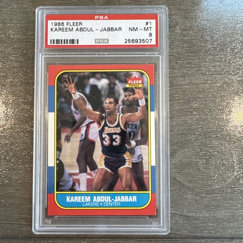 1986-87 Fleer #1 Kareem Abdul-Jabbar PSA 8 Basketball Card