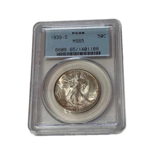 San Francisco Struck MS65 Walking Liberty Half from 1939