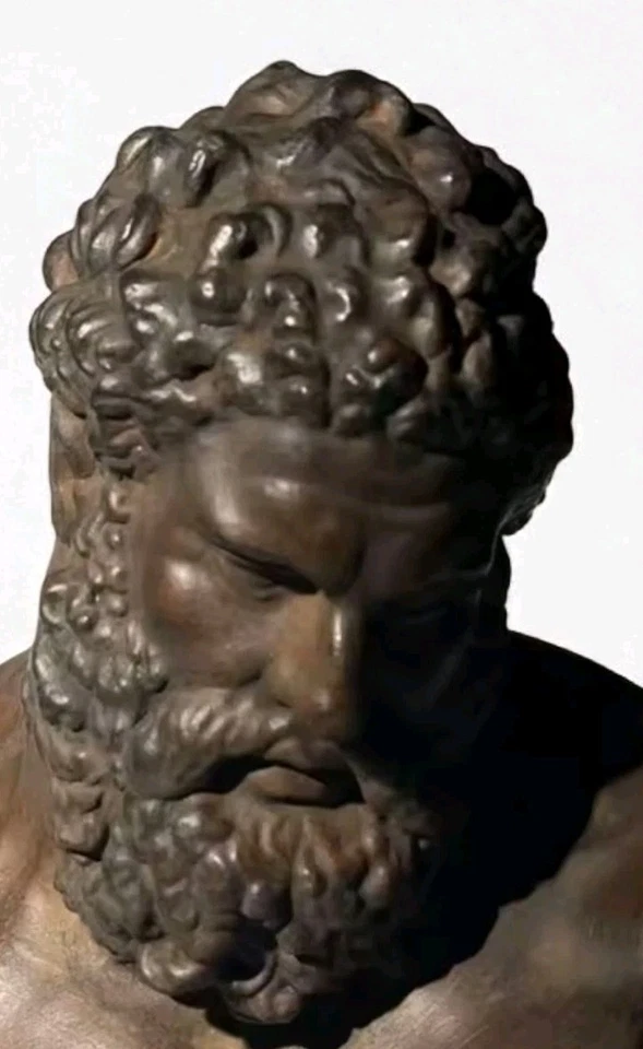 Buste romain Hercule en pierre – Statue d’art antique décoration très bel état - Photo 3/4