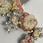 VTG Floral Cluster W/Rhinestones Pearls & Velvety Flowers~Bridal Hair Adornment? — photo 4