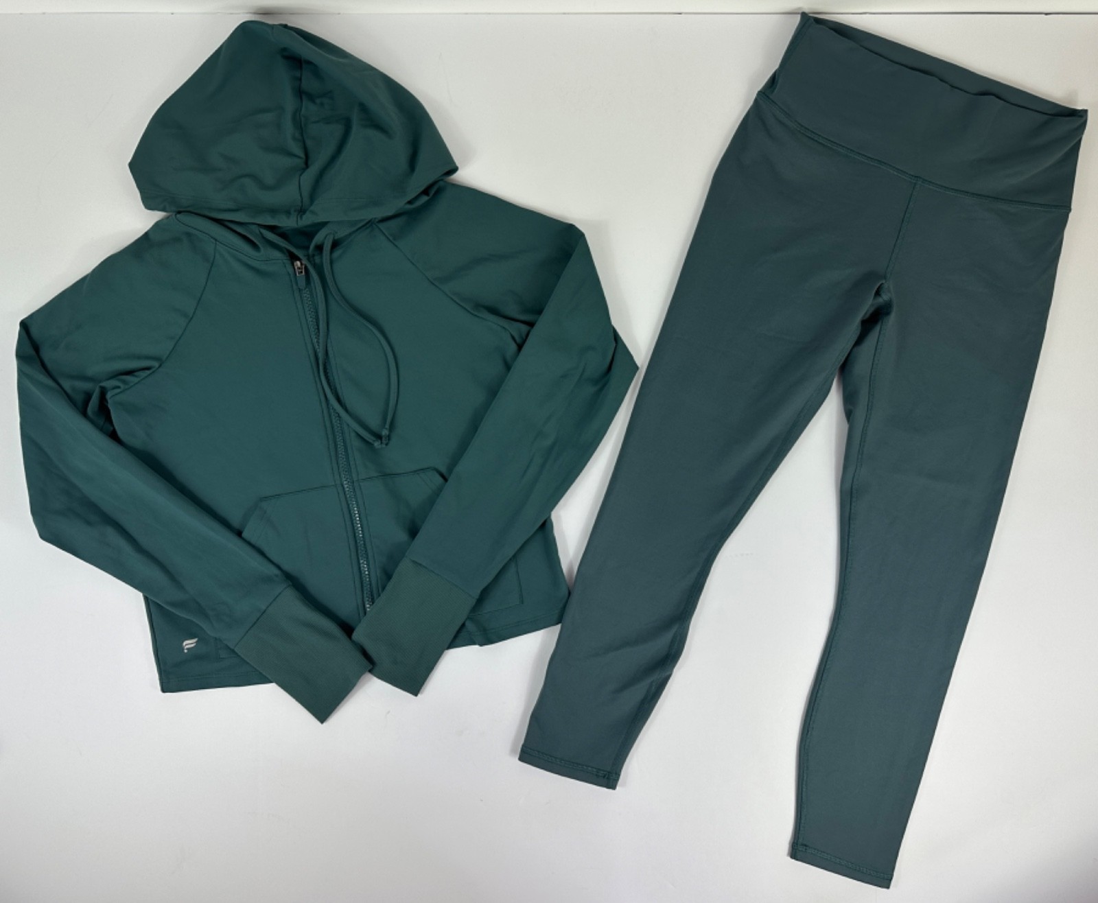 Fabletics Jacket & Legging Green Activewear Set W… - image 1