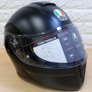 AGV Street Modular Flip Up Motorcycle Helmet Mono Matt Black M : 57 58
