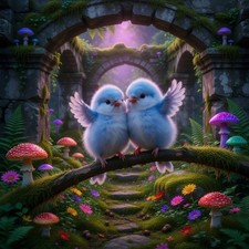 Lindo Papel Pintado Pájaros Bebés 4K Arte Digital HD Animal Imprimible Niños Habitación Arte 1071