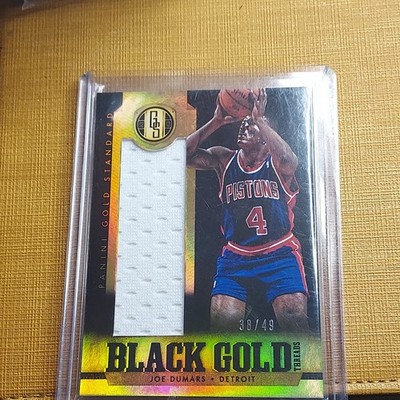 Panini Gold Standard 2012-13 Joe Dumars Pistons Black Gold Threads MEM #52 /49