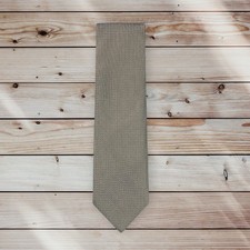 Image of BOSS Hugo Boss Mens 7.5cm Silk Blend Necktie Tie | Silver Grey Texture | RRP £79