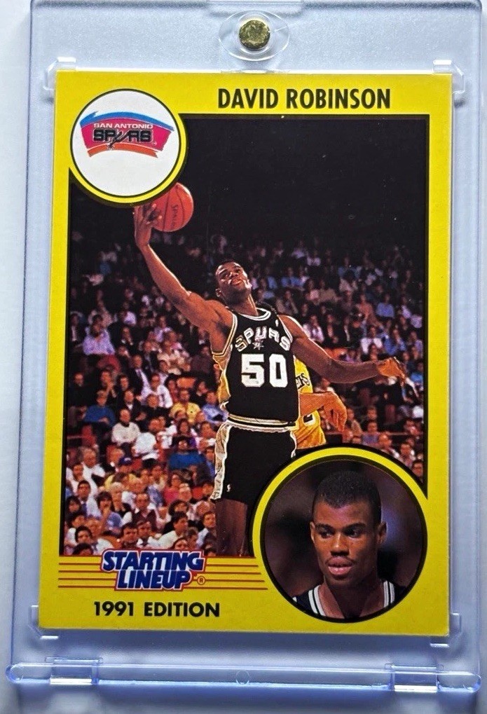 Kenner 1991 Starting Lineup David Robinson Auto #50 Spurs NBA Trading Card