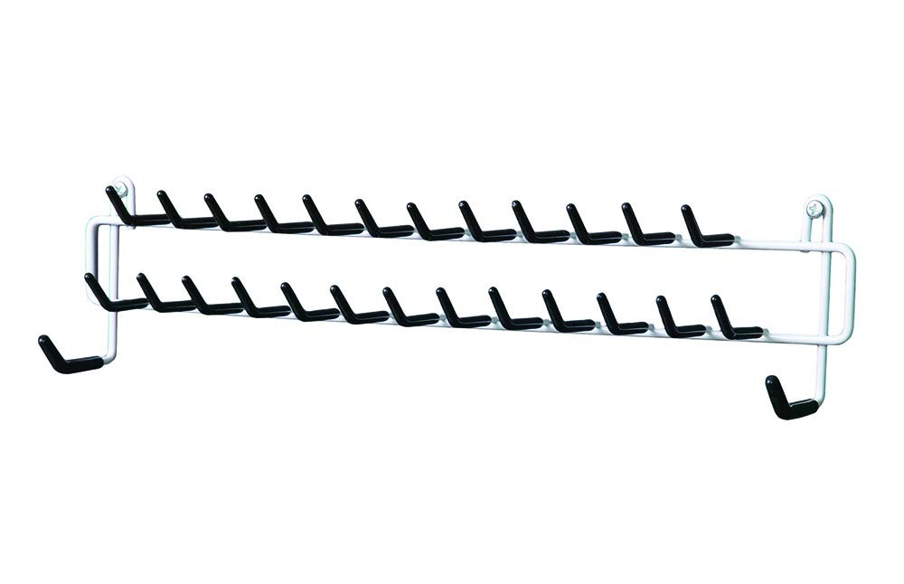 Tie and Belt Rack Epoxy Coated Steel 3.5 White Model 8051 ClosetMaid