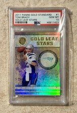 2011 Panini Gold Standard  #1 Tom Brady #d/299 Gold Leaf Stars PSA 10 Gem Mint