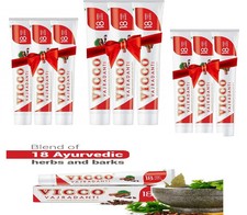 Vicco Vajradanti Ayurvedic Toothpaste 100g x 10 Herbal Bad Breath Care