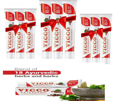 #ad #ad Vicco Vajradanti Ayurvedic Toothpaste 100g x 10 Herbal Bad Breath Care $49.38