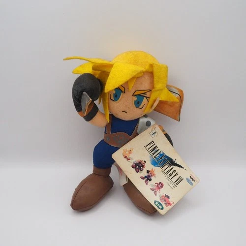 JK60 JUNK Final Fantasy VII  Cloud Strife Banpresto 1997 Plush 7" Toy Doll Japan image 3