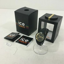 Ice Watch ICE GLITTER Black 001349 Ladies Used Wristwatch From Japan