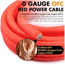 1/0 Gauge 0 AWG Pure OFC Amplifier Wiring Kit 6000