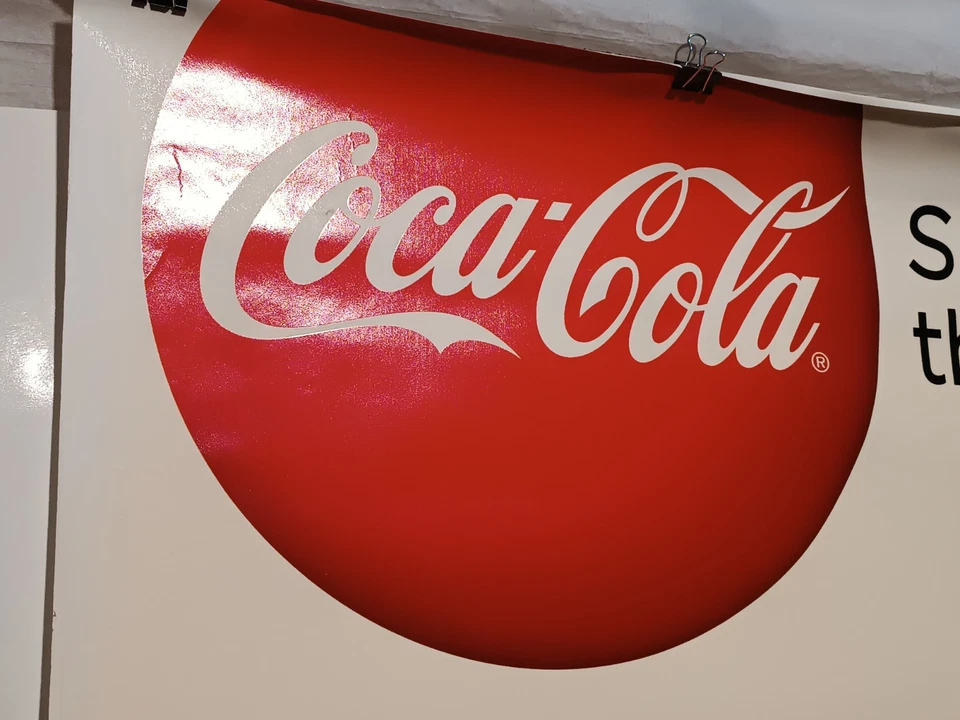Large Coca-Cola Promotional Advertising Poster  Banner 68" (5.8') x 48" (4') - Image 2 of 4