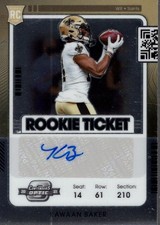 2021 Panini Contenders Optic #200 Kawaan Baker RC Auto - FB
