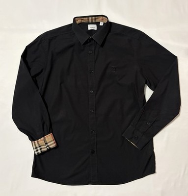 BURBERRY シャツ ブラック S BURBERRY Shirt Large L Classic Black | eBay