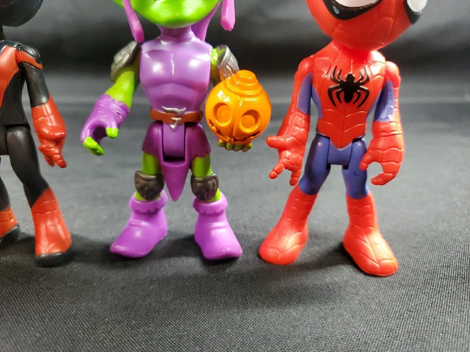 "Lote de figuras de acción de 4"" de Marvel Spidey and His Amazing Friends Goblin Doc Ock millas" Foto 4 de 4