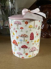Cath Kidston The Collector Storage Jar Mushroom/Toadstool, Pink Lid, NWT