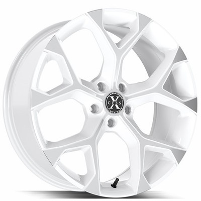 20x8.5 Xcess Wheels X05 5 Flake White Machined Rims (4pcs) | eBay
