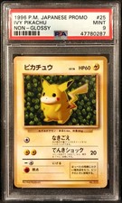 1996 P.M. Japanese Promo #25 Ivy Pikachu -  Non-Glossy - Mint - PSA 9
