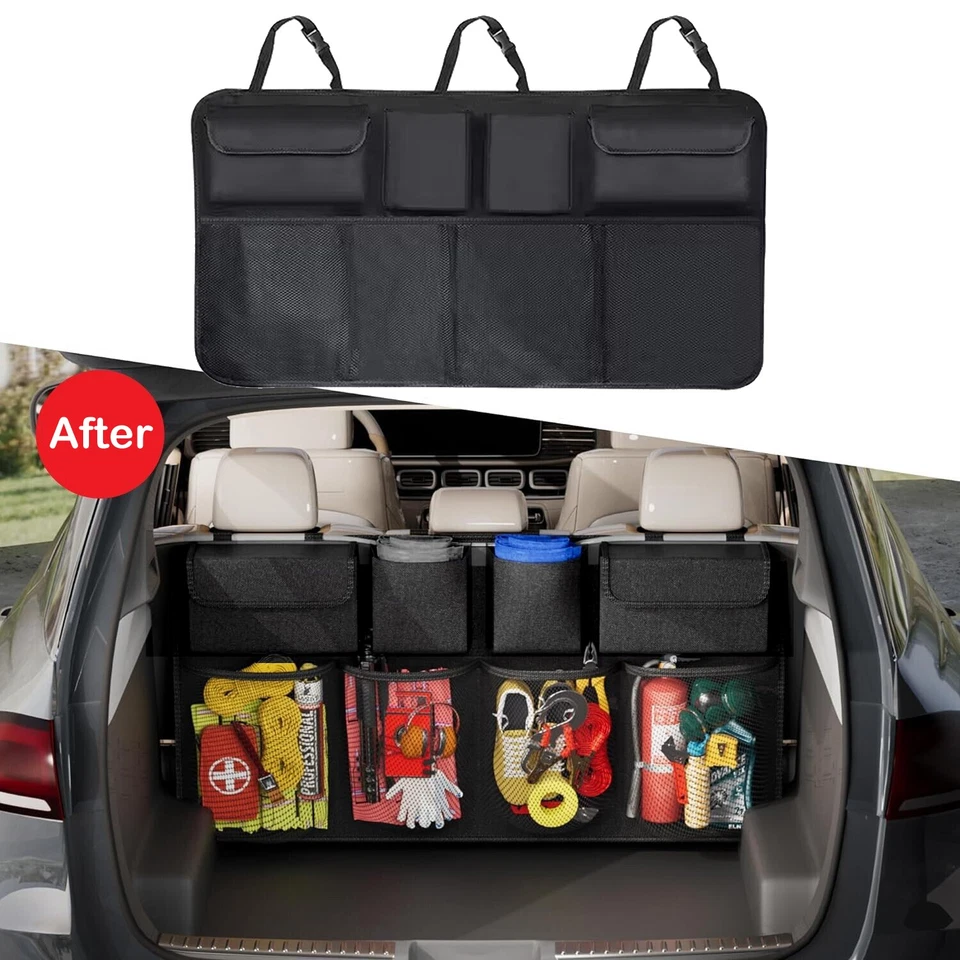 Universal Car Organizer Trunk Rear Back Seat Bag Storage Holder Mesh Net Pocket - Изображение 3 из 4