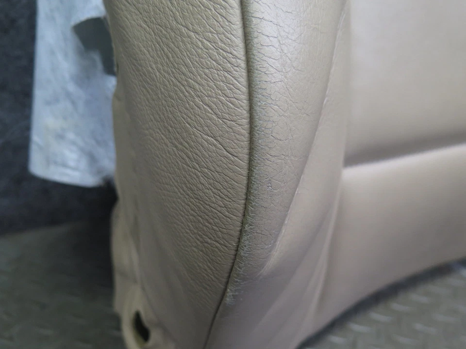 01-06 BMW E46 330ci CONVERTIBLE FRONT RIGHT SEAT UPPER LEATHER CUSHION BEIGE OEM - Image 4 of 4
