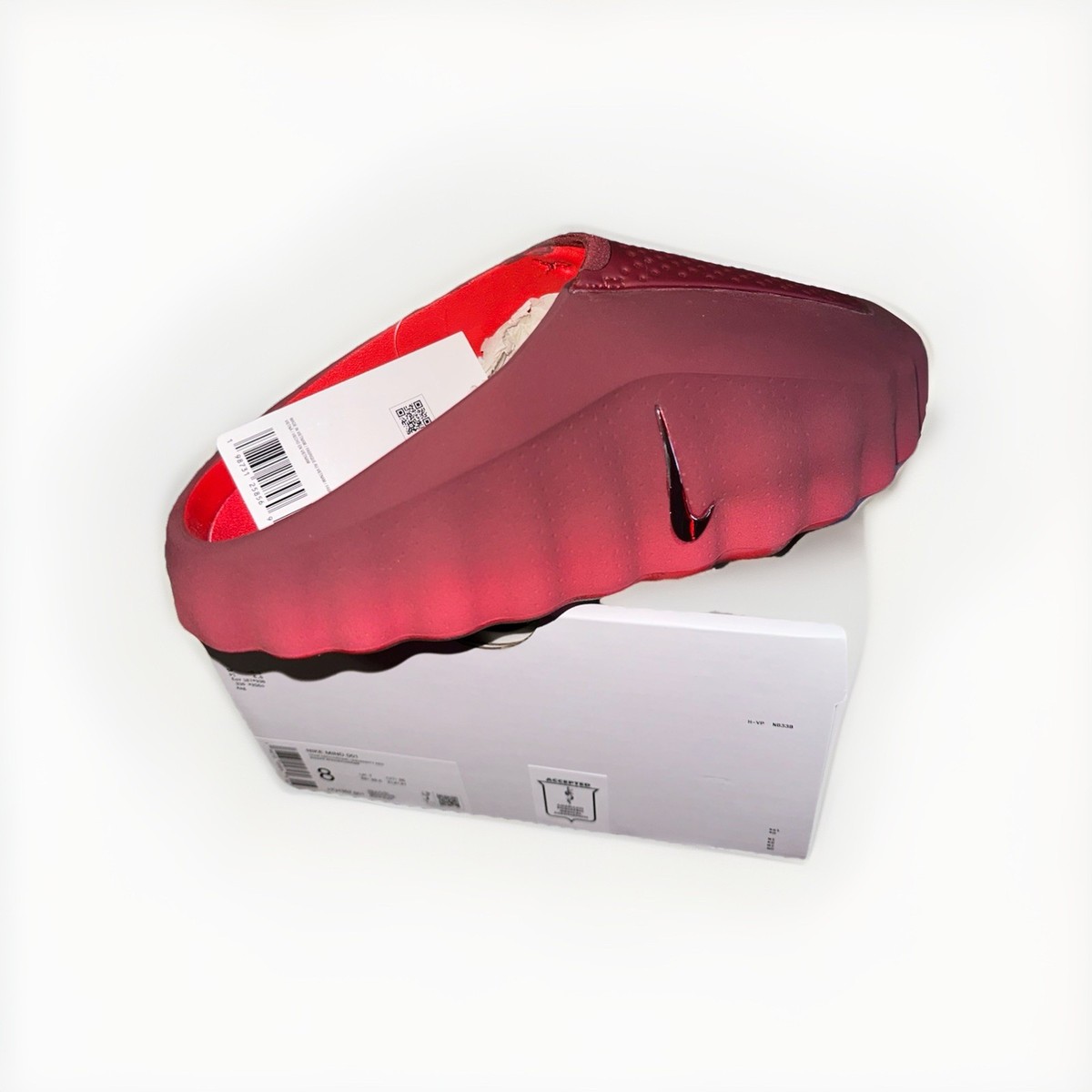 Nike Mind 001 Team Red Slides Sandals Mules Comfort Men's Size 8