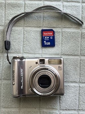 Canon PowerShot A570IS 7.1mp Digital Camera 4x Zoom + 1GB Memory