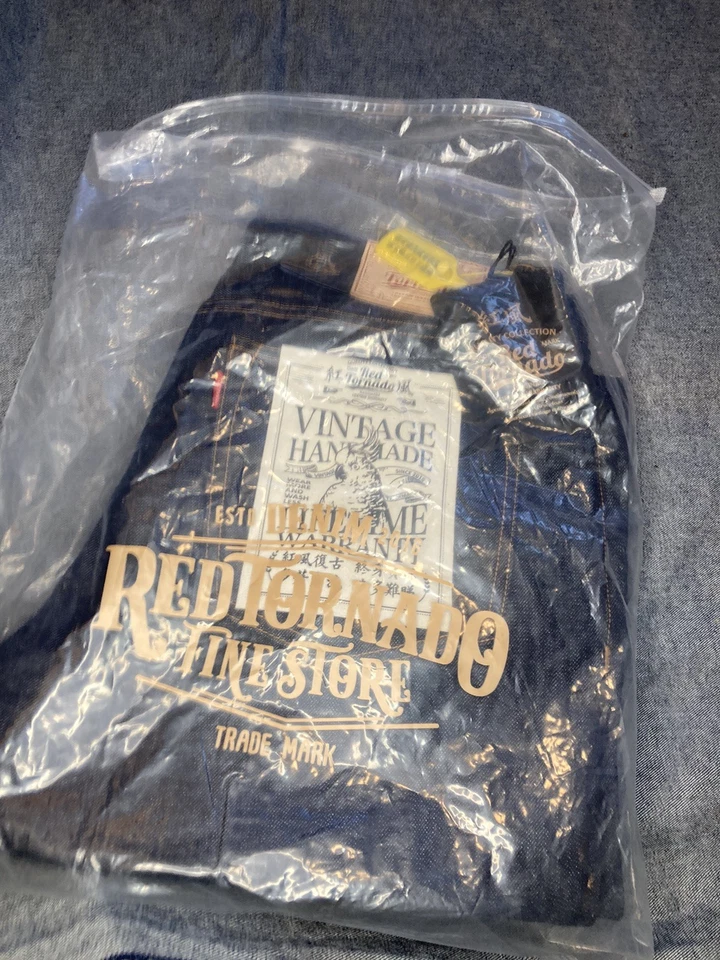 Red Tornado selvedge Jeans 14 OZ  herren blau raw denim ungewaschen W33 neu OVP - Bild 4 von 4