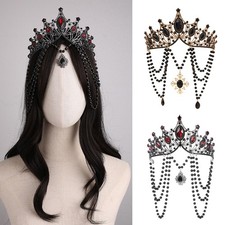 Women Headpiece Durable Gothicism Crowns Stage Show Headwear Halloween Festival