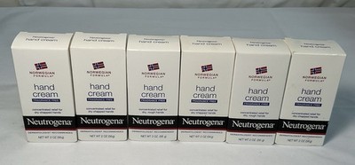 Lot of 6 New Neutrogena Norwegian Formula Hand Cream, Fragrance-Free, 2 Ounce