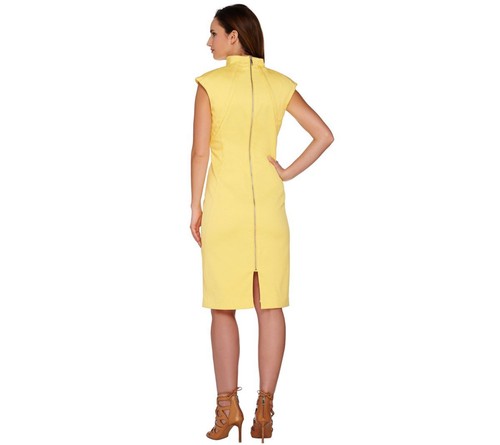 G.I.L.I. Vestido Vaina Detalle Hombro S8732 - Imagen 3 de 5