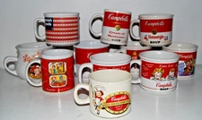 VINTAGE LOT OF 11 CAMPBELL'S SOUP MUGS 1989 1993 1998 HH Westwood