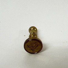 Vintage Brass Wax Seal Stamp Letter A Monogram Serif Made In England Desk Seal