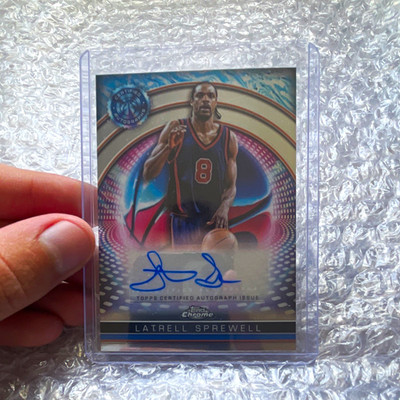 Topps Chrome Certified Autographs Latrell Sprewell #TCAI-LS Auto KNICKS CHASE!!
