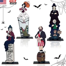 4Pcs Haunted Mansion Stretching Portraits Halloween Decoration Haunted Mansion W