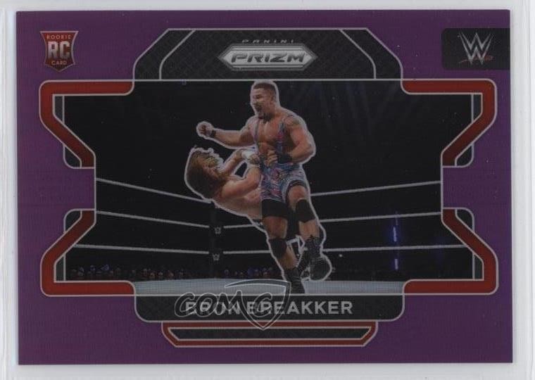 2022 Panini Prizm WWE Purple Prizm 10/149 Bron Breakker #39 Rookie RC 0vr7