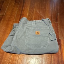 Carhartt B151 FAT Loose Original Fit Men's Work Pants Gray Cotton 44x30
