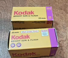 Vintage Kodak Camera 35 mm Film Lot 2 Rolls Bright Sun and Flash Gold Print Film
